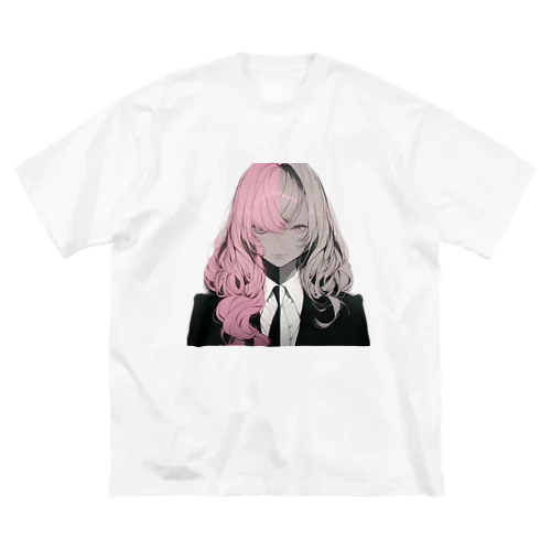 black suit girl ビッグシルエットTシャツ