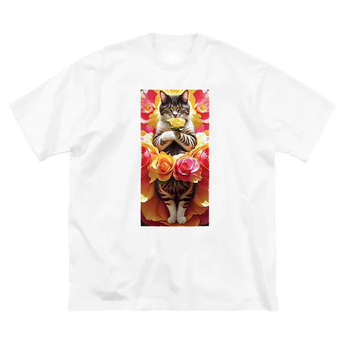 フラワーキャット077 Big T-Shirt