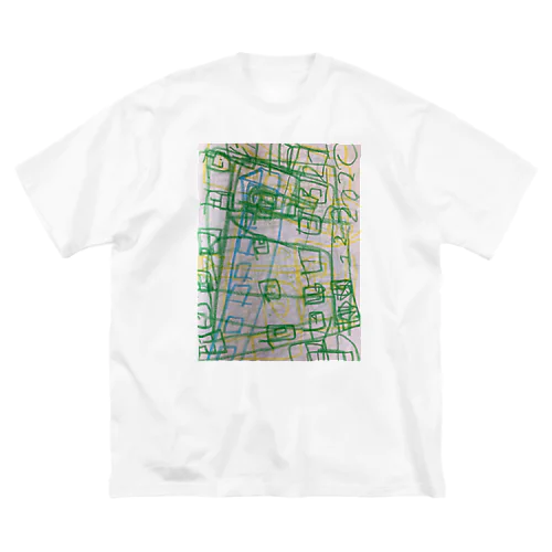 クレヨンエレベーター、緑と黄色 Big T-Shirt