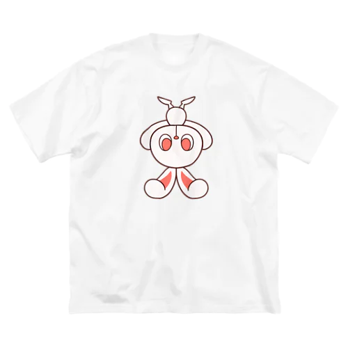 ぽっぷらうさぎ(さかだち(文字なし)) ビッグシルエットTシャツ