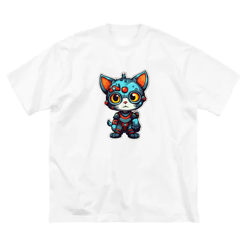 Cyber Blue Cat 《ブルーノ》 ビッグシルエットTシャツ