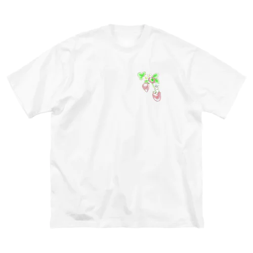 いちご猫ちゃんぶら下がりバージョン Big T-Shirt