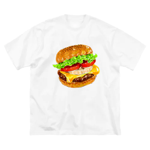 ハンバーガー ビッグシルエットTシャツ