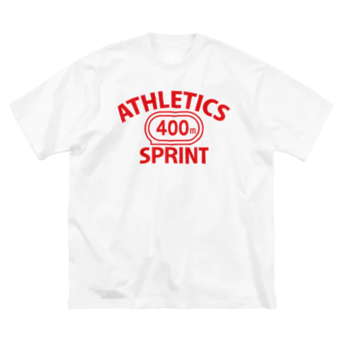 400メートル競走・赤・短距離走・陸上競技・トラック種目・デザイン・Tシャツ・陸上部・男子・女子・ジュニア・入賞・有力・確実・候補・有望・応援・精神力・集中力・日本人・陸上魂・400m走 Big T-Shirt