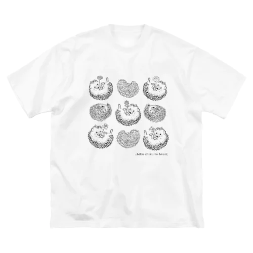 ちくちくのハート-flower- ビッグシルエットTシャツ