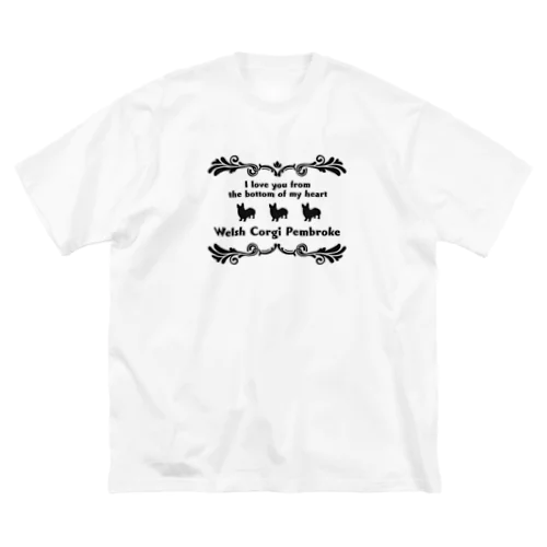 ウェルシュコーギー　wing　onehappiness ビッグシルエットTシャツ