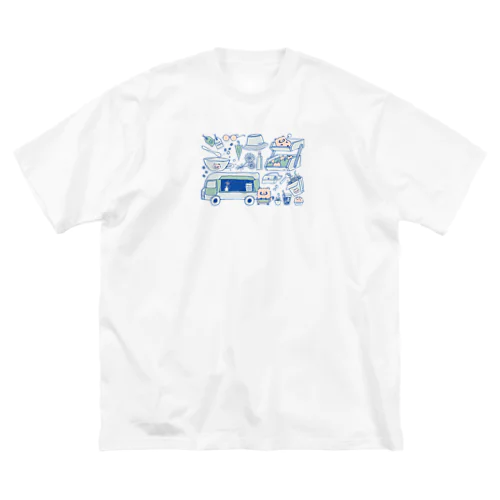 キッチンカーたぬき ビッグシルエットTシャツ