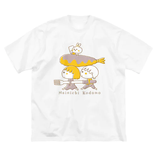 Mainichi Kodomo Fried Shrimp Big T-Shirt