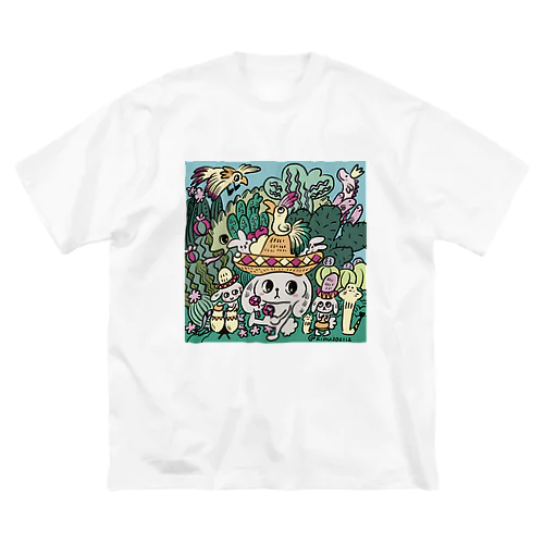 ジャングルでサンバを踊ろう ビッグシルエットTシャツ