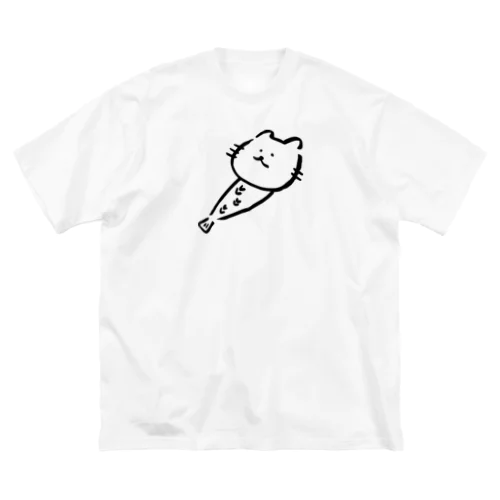 筆描きししゃもねこ ビッグシルエットTシャツ