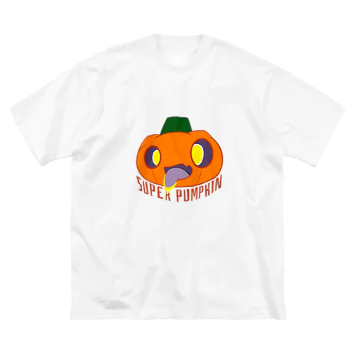 SUPER PUMPKIN 茶ふち ビッグシルエットTシャツ