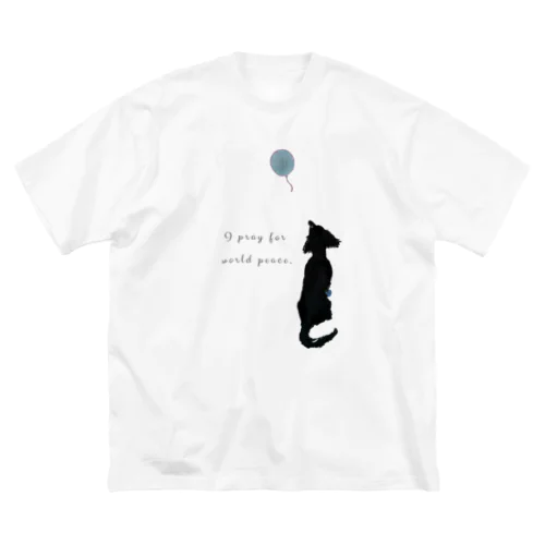 犬と風船「祈り…」 ビッグシルエットTシャツ