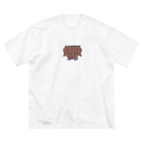 ダックスフンド-レッド「I♡DACHSHUND」 Big T-Shirt