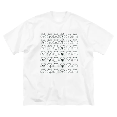 ポメラニアンぎっしり ビッグシルエットTシャツ