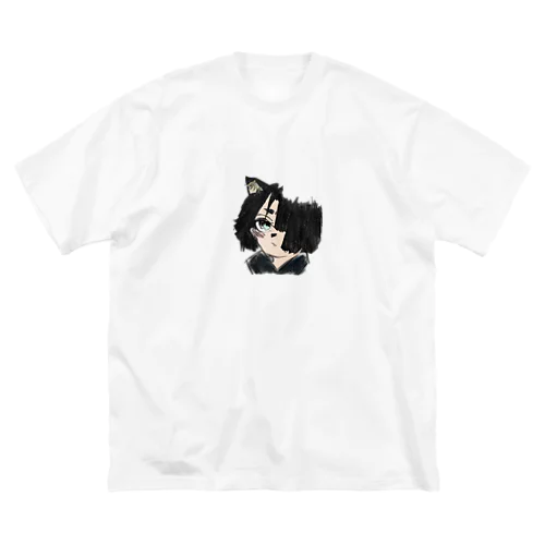 猫耳少女 ビッグシルエットTシャツ