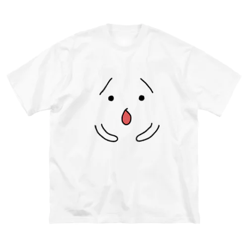 ビックフェイス(背景無し) ビッグシルエットTシャツ