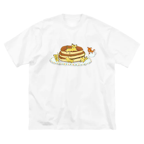 溶けタイガーwithパンケーキ ビッグシルエットTシャツ