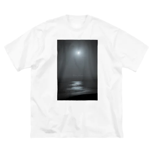 月夜の海 ビッグシルエットTシャツ
