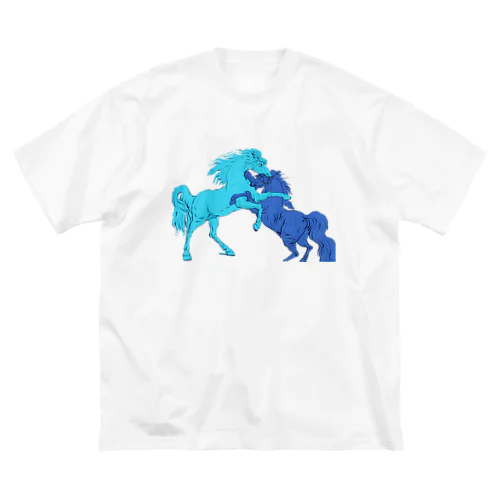 戦う牡馬たち Big T-Shirt