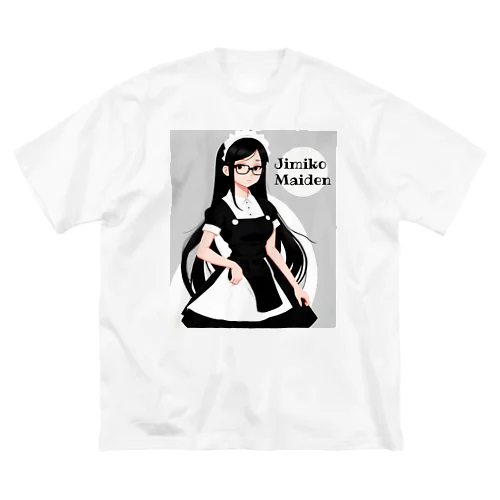  【Jimiko Maiden】困り顔メイド ビッグシルエットTシャツ