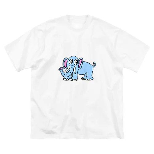 0002・青いぞうさん（じゅうにブランド） ビッグシルエットTシャツ