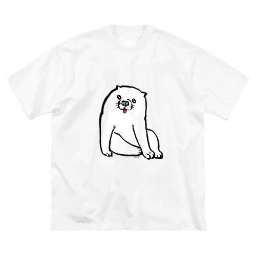 長沢芦雪の作品「あの犬」ふくふく商店アレンジバージョン ビッグシルエットTシャツ