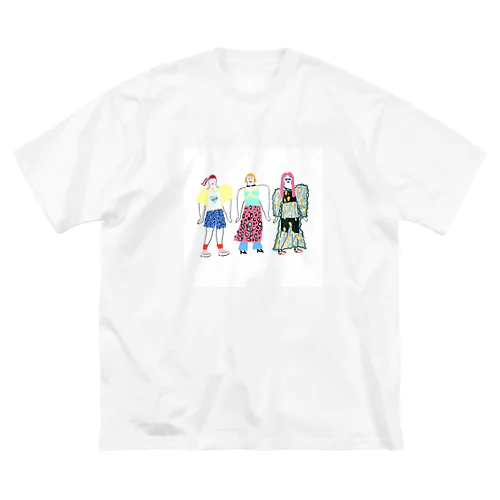 三姉妹の、何か ビッグシルエットTシャツ