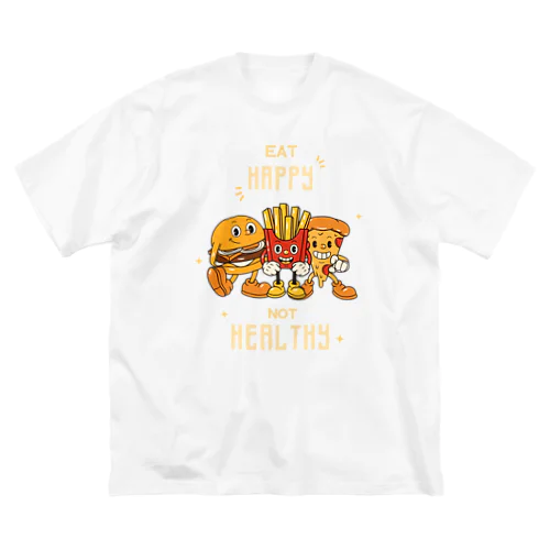 EAT HAPPY ビッグシルエットTシャツ