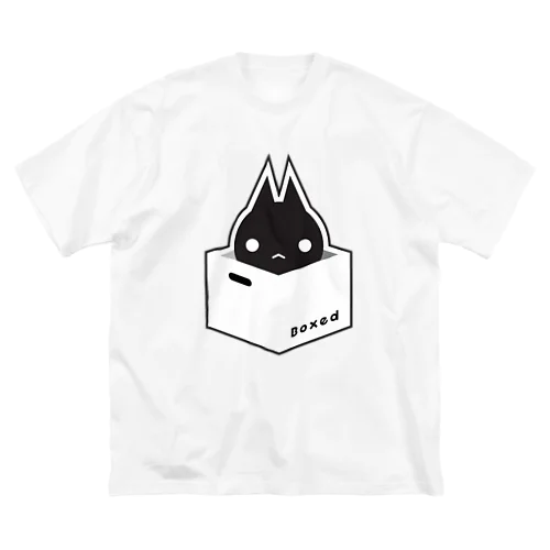 【Boxed * Cat】黒Ver ビッグシルエットTシャツ