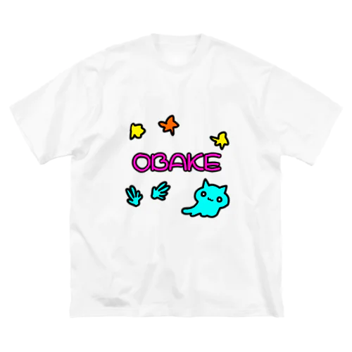 OBAKEねこちゃん ビッグシルエットTシャツ