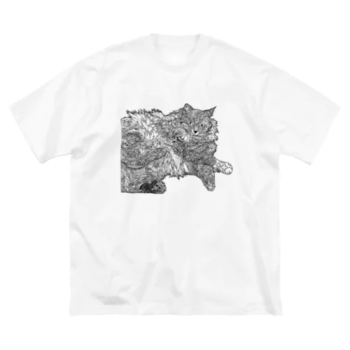 猫 ビッグシルエットTシャツ