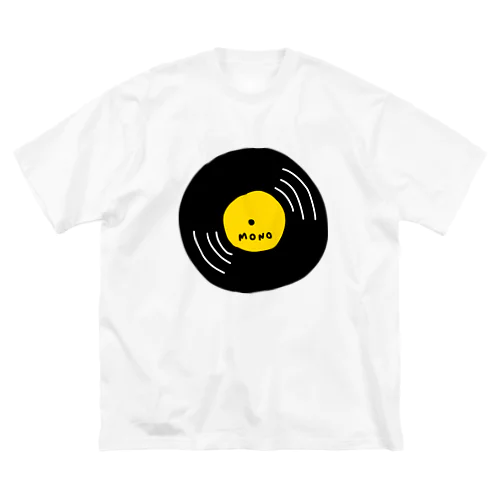 ゆるてがきレコード黄 ビッグシルエットTシャツ