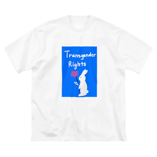 Transgender Rights Rabbit  ビッグシルエットTシャツ