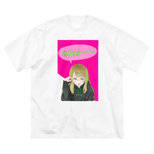 【メガネガール】 ビッグシルエットTシャツ