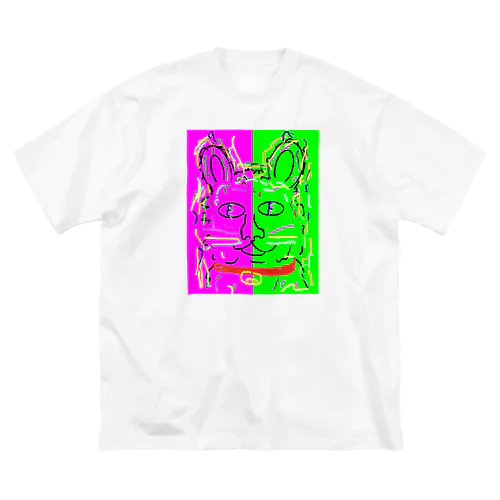 ぬこ緑ピンク Big T-Shirt