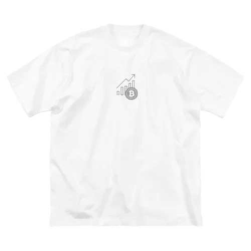 急上昇ビットコインシリーズVer.2（灰ロゴ） Big T-Shirt