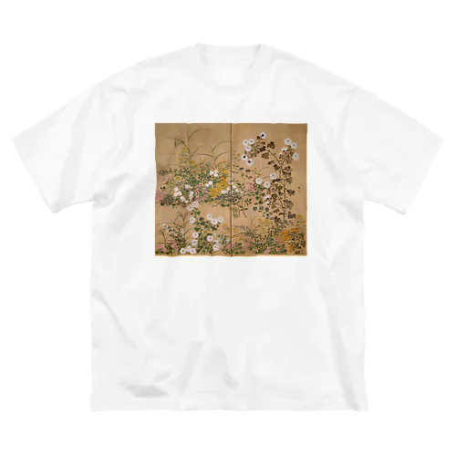 日本画：尾形光琳_秋草図 右隻 Big T-Shirt