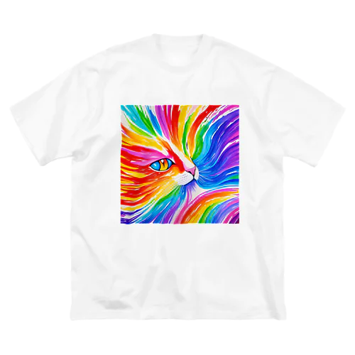水彩風カラフル猫 Big T-Shirt