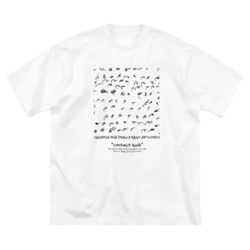 TAKAHISA HIYA × Yasunobu Mutoh "contact book 02" ビッグシルエットTシャツ