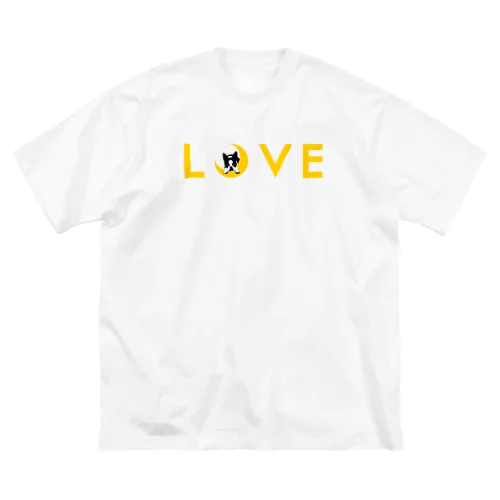両面プリント:ボストンテリア(月LOVE)[v2.8k] ビッグシルエットTシャツ