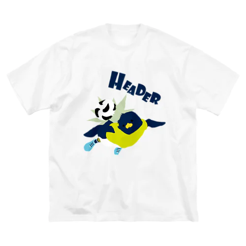 ペンギンサッカー部・ヘディング ビッグシルエットTシャツ