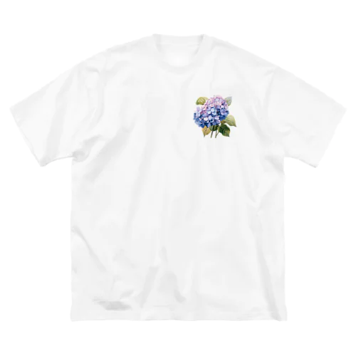 紫陽花イラスト ビッグシルエットTシャツ