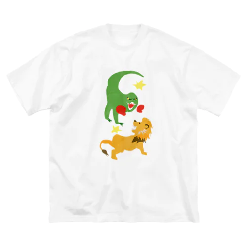 ティラノVSオスライオンVS夏の暑さ Big T-Shirt