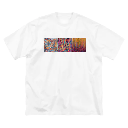 モザイクアート ビッグシルエットTシャツ