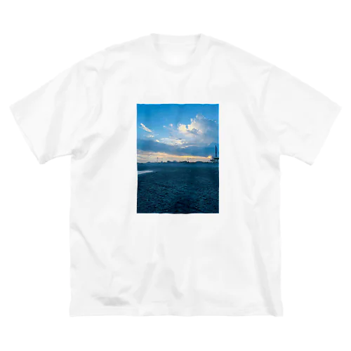 九十九里浜　浜辺 ビッグシルエットTシャツ