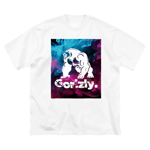 Gorizly_ロゴ #002(White) ビッグシルエットTシャツ