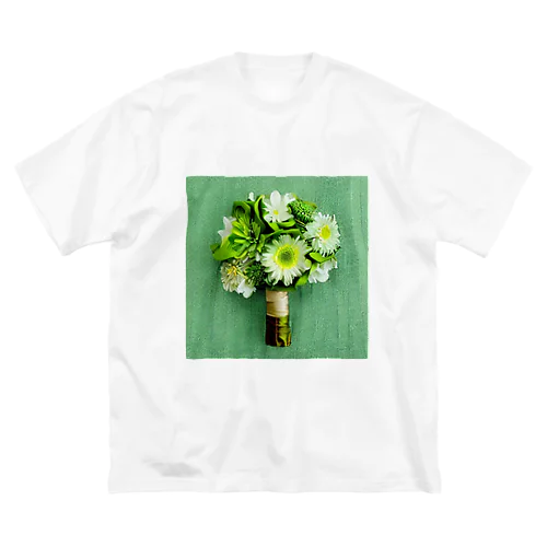 グリーンバックのグリーンブーケ ビッグシルエットTシャツ