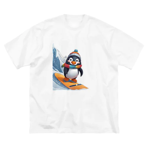 ペンギンの冒険スノーボードパーティ ビッグシルエットTシャツ