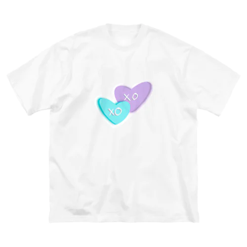 xoxo シンプル　ハート　デサイン ビッグシルエットTシャツ