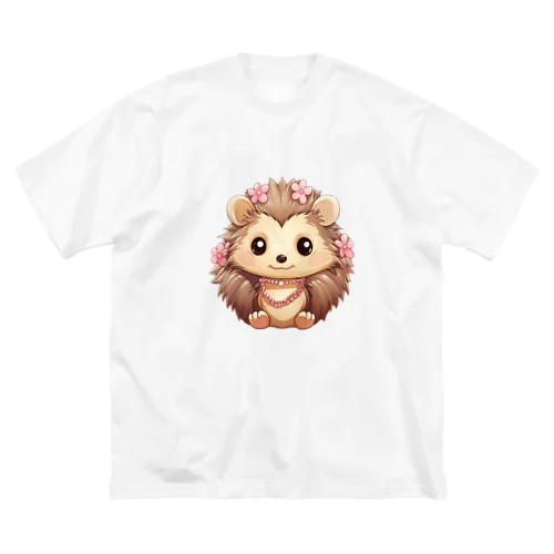 可愛いハリネズミ ビッグシルエットTシャツ